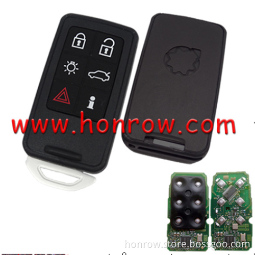2017 new products-- Volvo smart keyless 6 button remote key with 902.4mhz with hitag PCF7953 chip with original PCB with OEM s